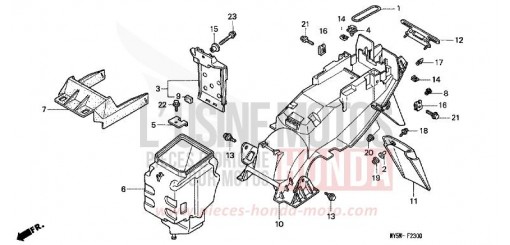 GARDE-BOUE ARRIERE CB500W de 1998